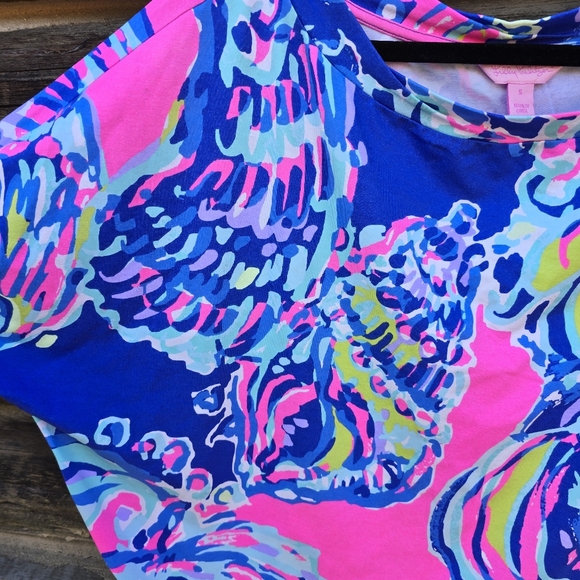 Lilly Pulitzer Women's Pink & Blue Shift Dress Size Small - Picture 2 of 7